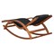 Deko Living Outdoor Cedar Wood Patio Lounge Chair with Black Textilene Fabric COP20206BLK - alternate 2